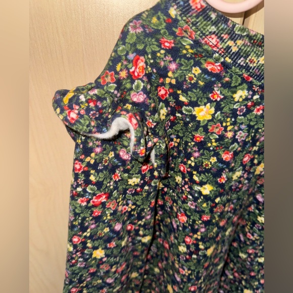 Polo Ralph Lauren Girls Floral  Ruffled Fleece Sweatshirt size M (8/10) - Picture 3 of 8